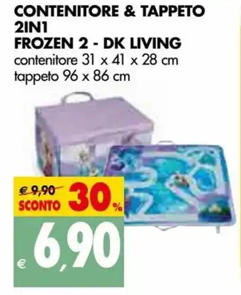 Tigros Contenitore & Tappeto 2in1 Frozen 2-DK Living contenitore 31 x 41 x 28 cm tappeto 96 x 86 cm offerta
