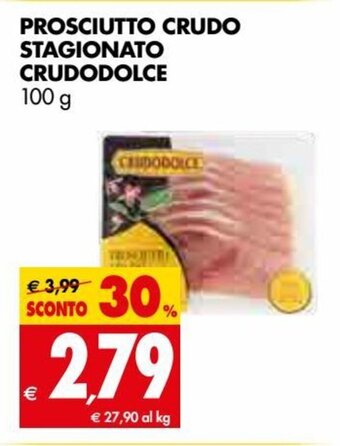 Tigros Crudodolce Prosciutto Crudo Stagionato 100 g offerta
