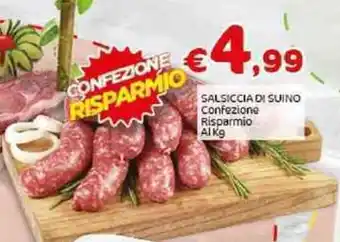 Crai Salsiccia di Suino Confezione Risparmio al kg offerta