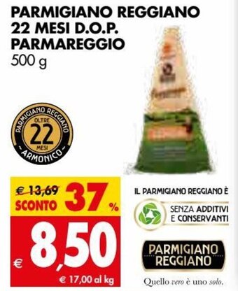 Tigros Parmareggio Parmigiano Reggiano 22 mesi D.O.P. 500 g offerta
