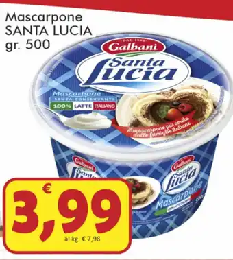 Paghi Poco Santa Lucia Mascarpone 500gr offerta