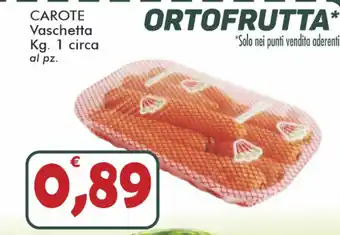Paghi Poco Carote Vaschetta offerta