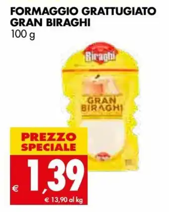 Tigros Biraghi Gran Biraghi Formaggio Grattugiato 100 g offerta