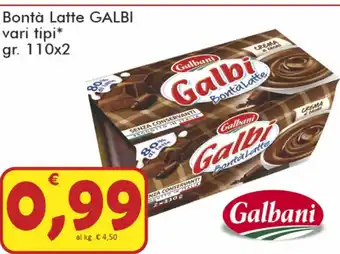 Paghi Poco Galbi Bontà Latte 110x2gr offerta