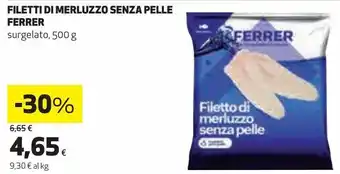 Ipercoop Filetti di merluzzo senza pelle ferrer offerta