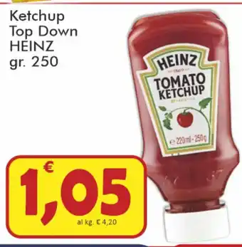 Paghi Poco Heinz Ketchup Top Down 250gr offerta
