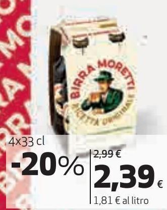 Ipercoop Birra moretti offerta