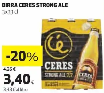 Ipercoop Birra ceres strong ale offerta