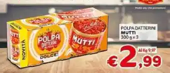 Crai Mutti Polpa Datterini 300 g x 3 offerta