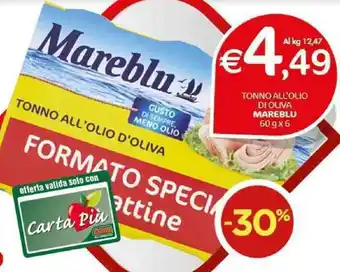 Crai Mareblu Tonno all'olio di oliva 60 g x 6 offerta