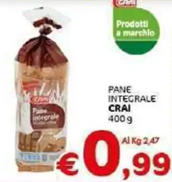 Crai Crai Pane Integrale 400 g offerta