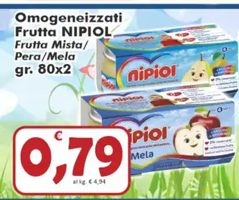 Paghi Poco Nipiol Omogeneizzati Frutta 80x2gr offerta