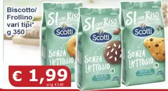 Paghi Poco Biscotto/Frollino 350g offerta