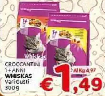 Crai Whiskas Croccantini 1 + Anni 300 g offerta