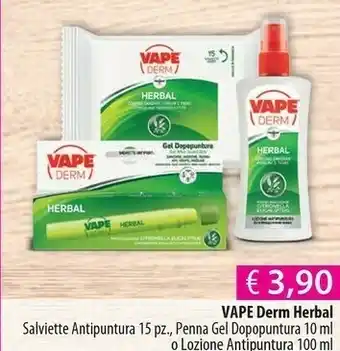 Acqua & Sapone Vape Derm Herbal Salviette Antipuntura offerta