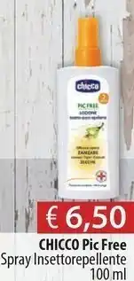 Acqua & Sapone Chicco Pic Free Spray Insettorepellente offerta