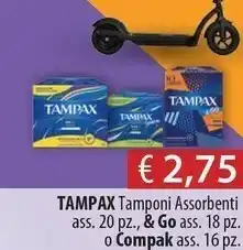 Acqua & Sapone Tampax Compak Regular Assorbente Interno 16 Pezzo(i) offerta