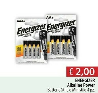 Acqua & Sapone Energizer Alkaline Power Batterie Stilo offerta