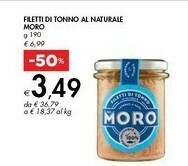 Bennet Moro Filetti Di Tonno Al Naturale 190 G(ml) offerta