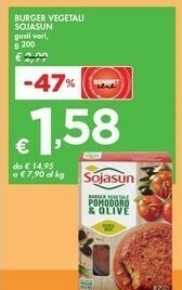 Bennet Sojasun Burger Vegetale Pomodoro E Olive 200 G(ml) offerta
