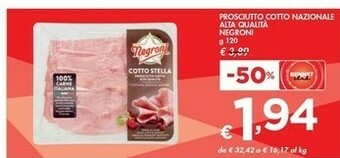 Bennet Negroni Cotto Stella Prosciutto Cotto Alta Qualità offerta
