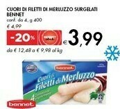Bennet Bennet Cuori Di Filetti Di Merluzzo Surgelati offerta