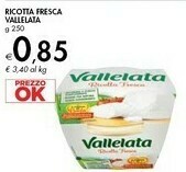 Bennet Vallelata Ricotta Fresca Senza Conservanti 250 G(ml) offerta