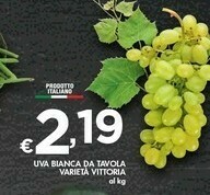 Uva Bianca Da Tavola Varieta Vittoria