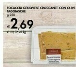 Focaccia Genovese Croccante Con Olive Taggiasche