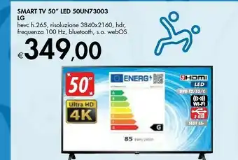 Bennet LG LG 50UN73003LA TV 127 cm (50") 4K Ultra HD Smart TV Wi-Fi Nero offerta