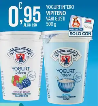 Vipiteno Yogurt Intero Vari Gusti 500 g