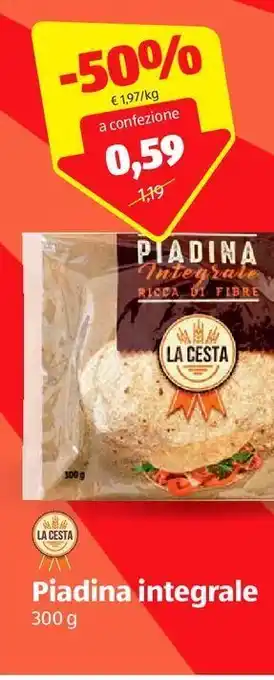 ALDI Piadina integrale la cesta offerta