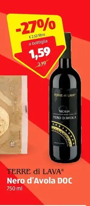 ALDI Nero d'avola terre di lava offerta