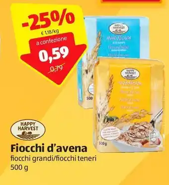 ALDI Fiocchi d'avena happy harvest offerta