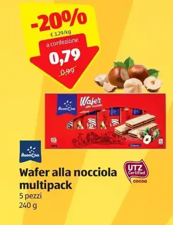 ALDI Wafer alla nocciola buon ora offerta
