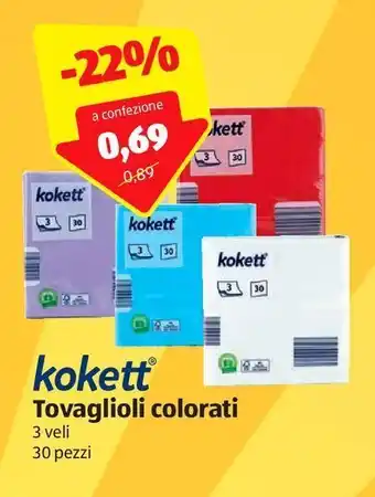 ALDI Tovaglioli colorati kokett offerta
