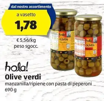 ALDI Olive verdi hola! offerta