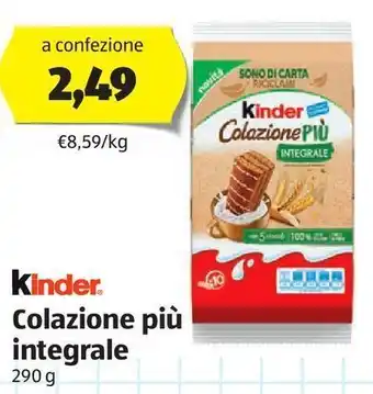 ALDI Colazione più intefrale kinder offerta