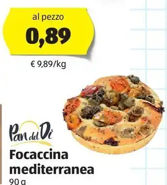 ALDI Focaccia mediterranea pan del di offerta