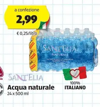 ALDI Acqua naturale sant'elia offerta