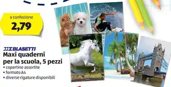 ALDI Maxi quaderni blasetti offerta