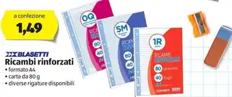 ALDI Ricambi rinforzati blasetti offerta