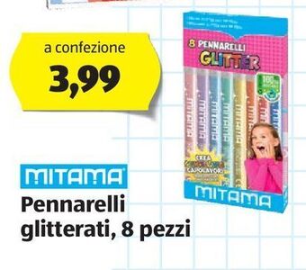 ALDI Pennarelli glitterati mitama offerta