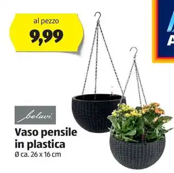 ALDI Vaso pensile in plastica belavi offerta