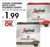 Bennet Segafredo Zanetti Capsule Compatibili Dolce Gusto offerta