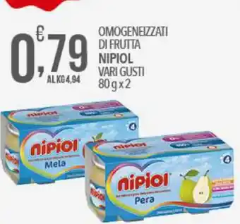 Iper Romagnolo Nipiol Omogeneizzati Di Frutta 80 g x 2 offerta