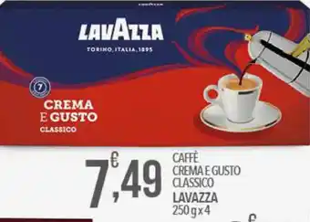 Iper Romagnolo Lavazza Caffè Crema e gusto classico 250 g x 4 offerta