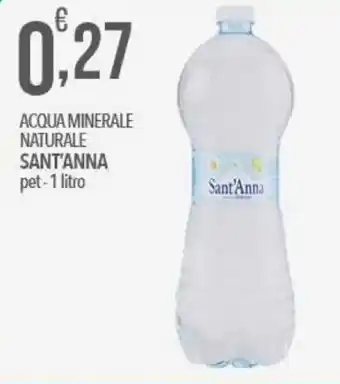 Iper Romagnolo Sant'Anna Acqua Minerale Naturale 1 litro offerta