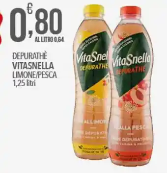 Vita Snella Depura Thé pesca/limone 1,25 litri