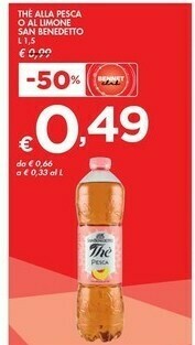 Bennet San Benedetto Thè Deteinato Alla Pesca 1500 G(ml) offerta